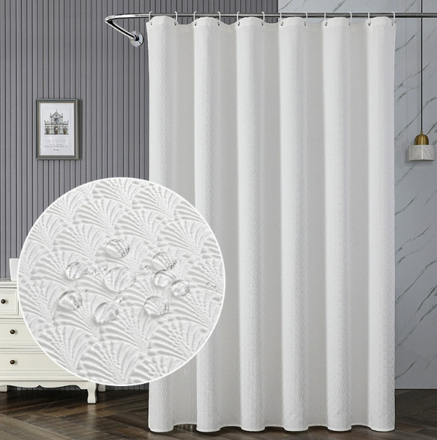 polyester wrinkled shower curtains