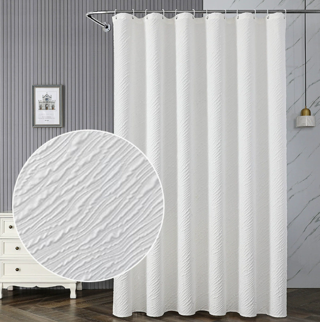 polyester wrinkled shower curtains