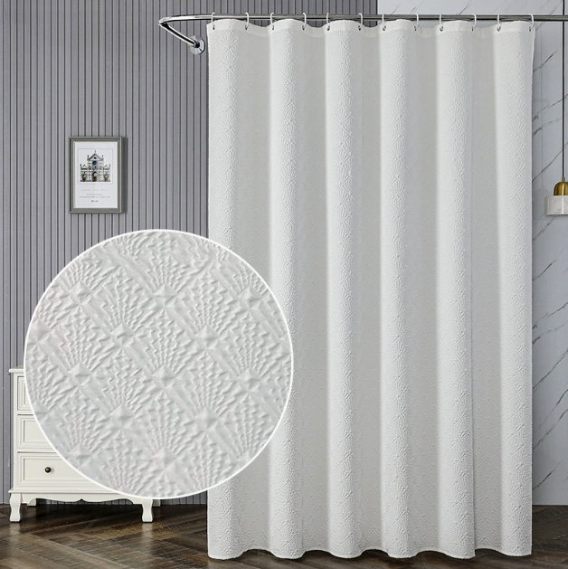 polyester wrinkled shower curtains