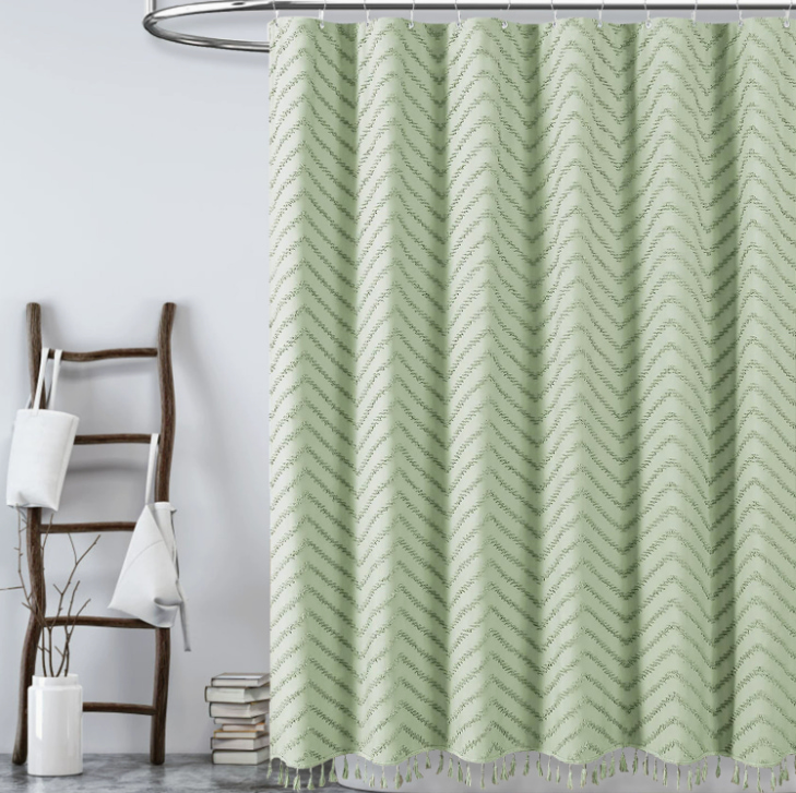 polyester clipping and carving shower curtains