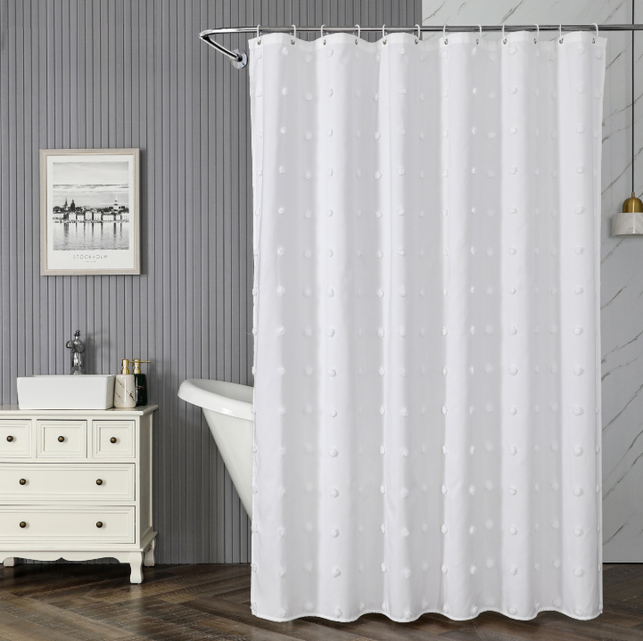 polyester clipping and carving shower curtains