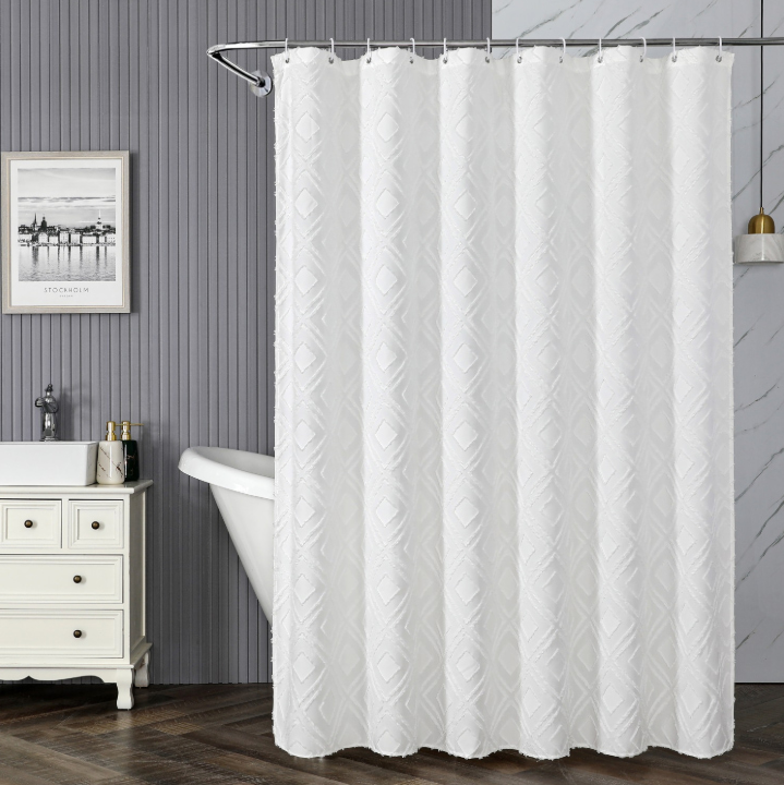 polyester clipping and carving shower curtains
