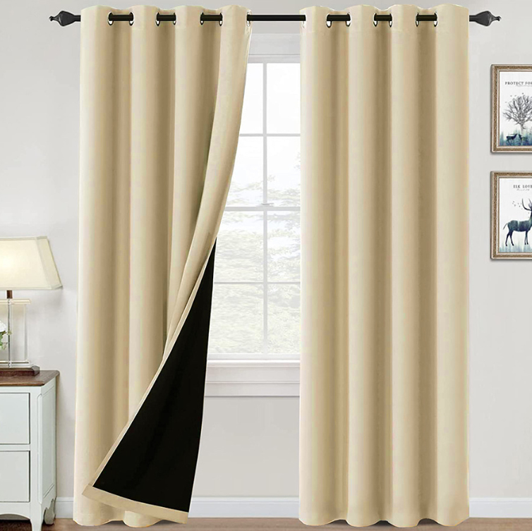 black Beni window curtains