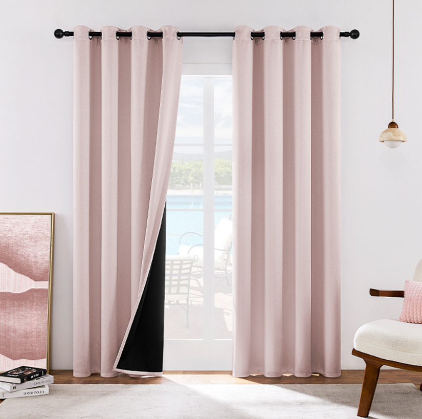 black Beni window curtains
