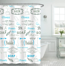 PEVA printing shower curtain